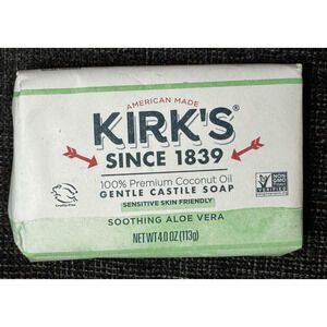 Gentle 4 Oz Coco Castile Soap Bar with Aloe Vera - Ideal for All Skin Types